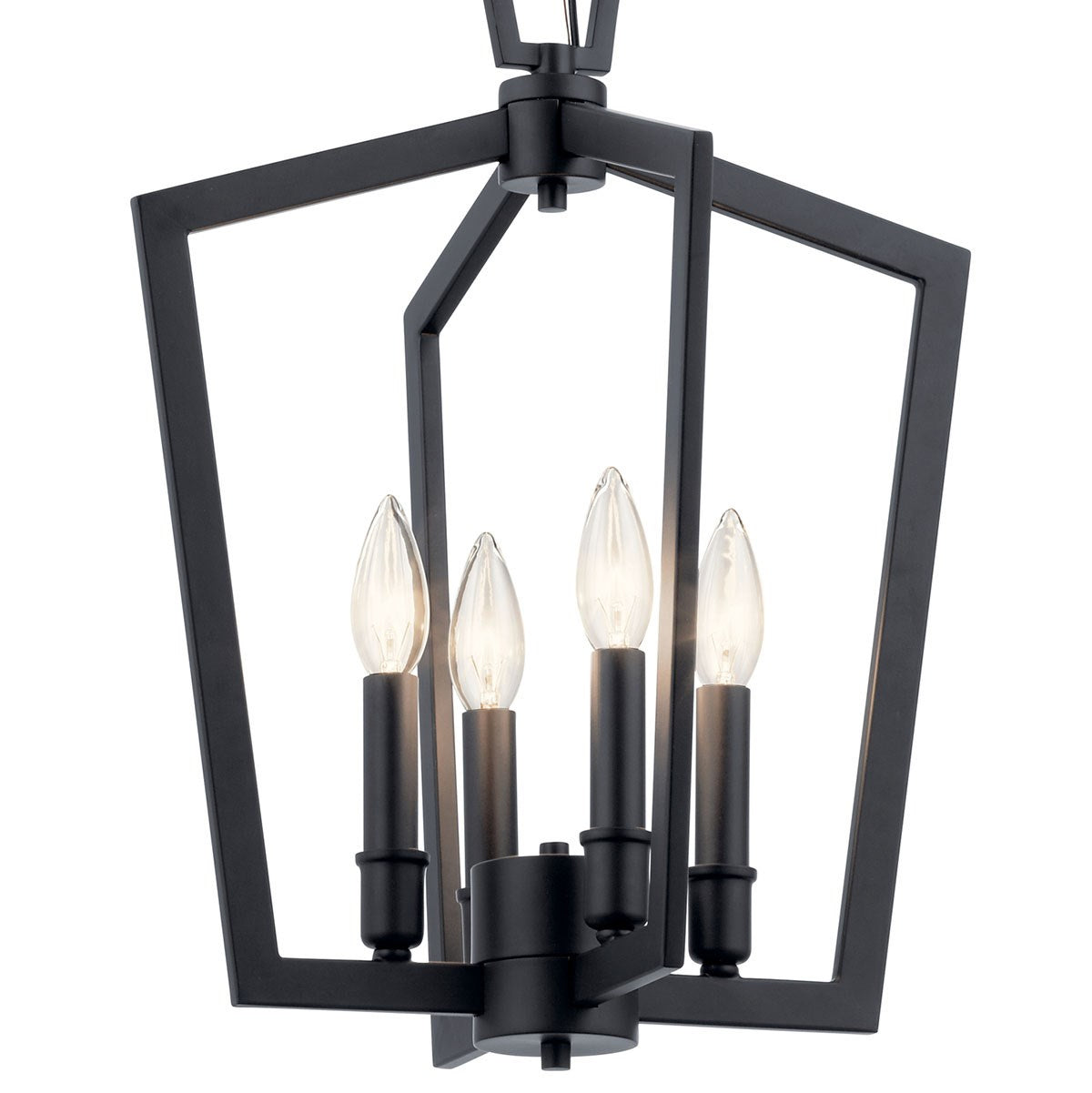 Kichler - 43498BK - Four Light Pendant - Abbotswell - Black