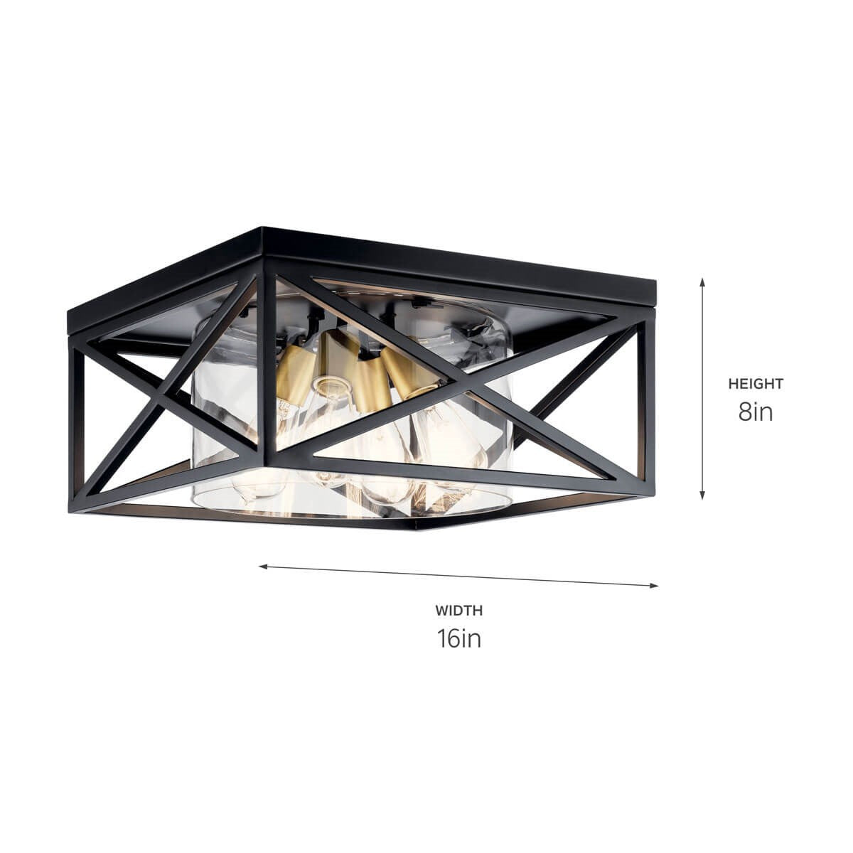 Kichler - 44084BK - Four Light Flush Mount - Moorgate - Black