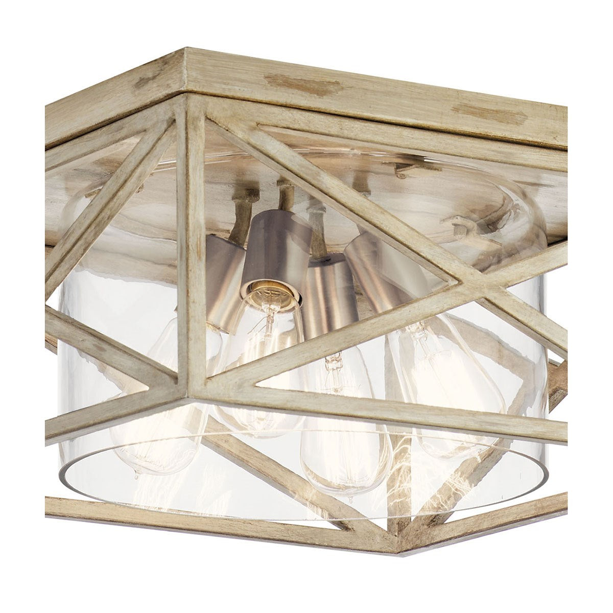 Kichler - 44084DAW - Four Light Flush Mount - Moorgate - Distressed Antique White