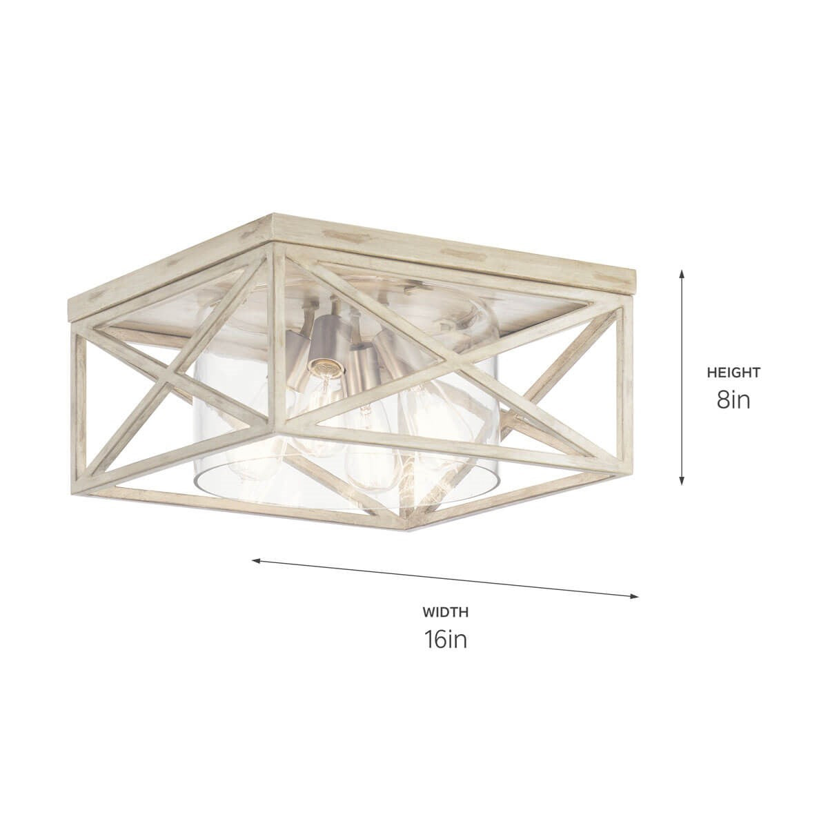 Kichler - 44084DAW - Four Light Flush Mount - Moorgate - Distressed Antique White