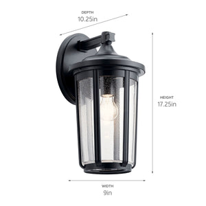 Kichler - 49894BK - One Light Outdoor Wall Mount - Fairfield - Black