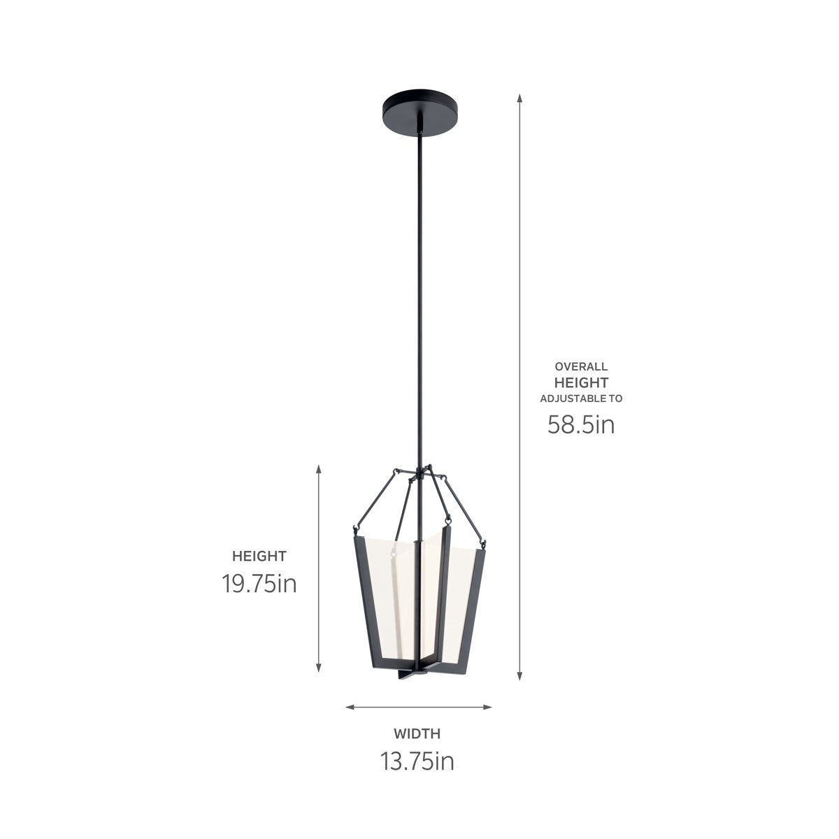 Kichler - 52291BKLED - LED Pendant - Calters - Black