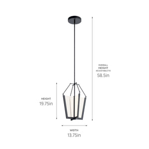 Kichler - 52291BKLED - LED Pendant - Calters - Black