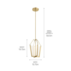 Kichler - 52291CGLED - LED Pendant - Calters - Champagne Gold