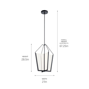 Kichler - 52292BKLED - LED Foyer Pendant - Calters - Black