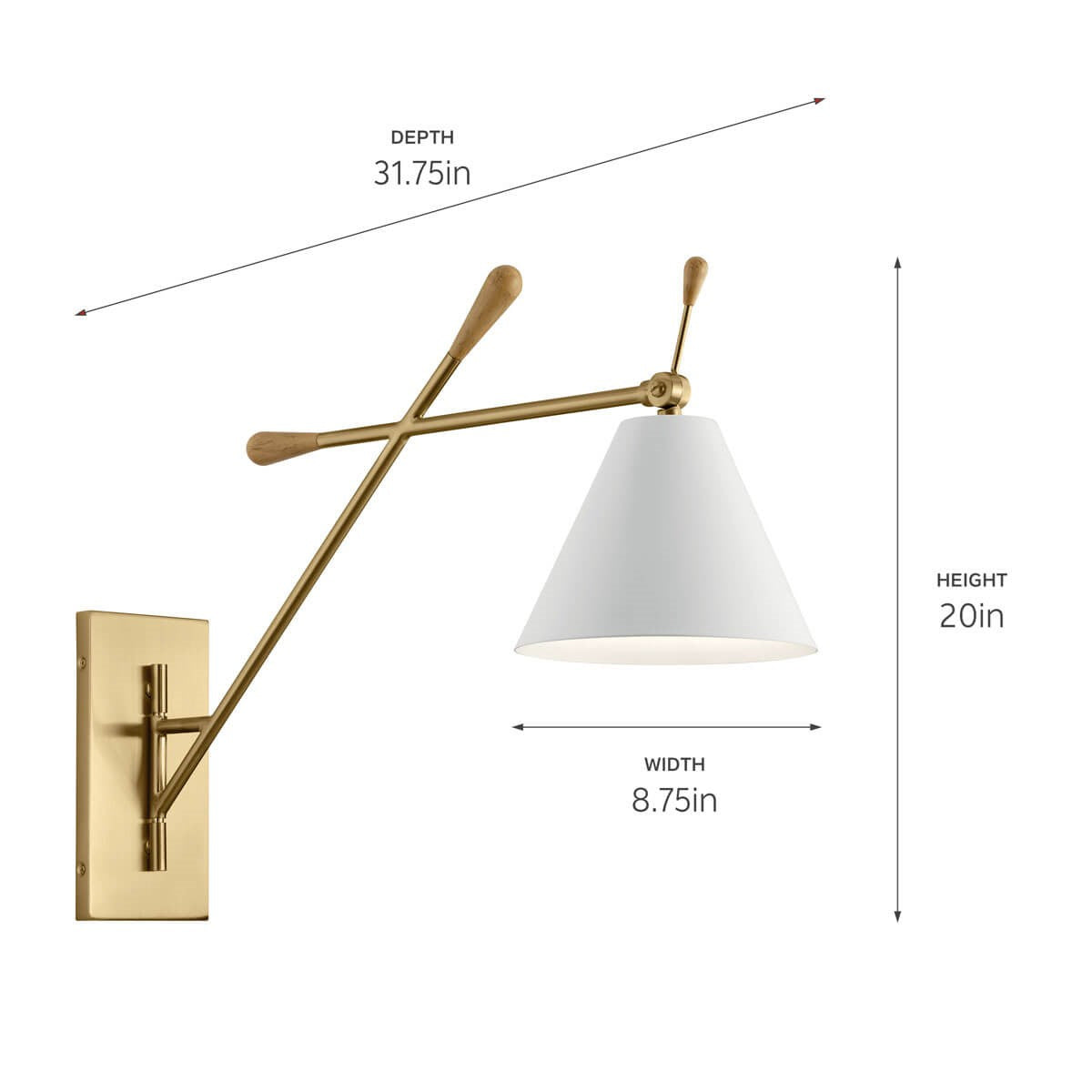 Kichler - 52339CG - One Light Wall Sconce - Finnick - Champagne Gold