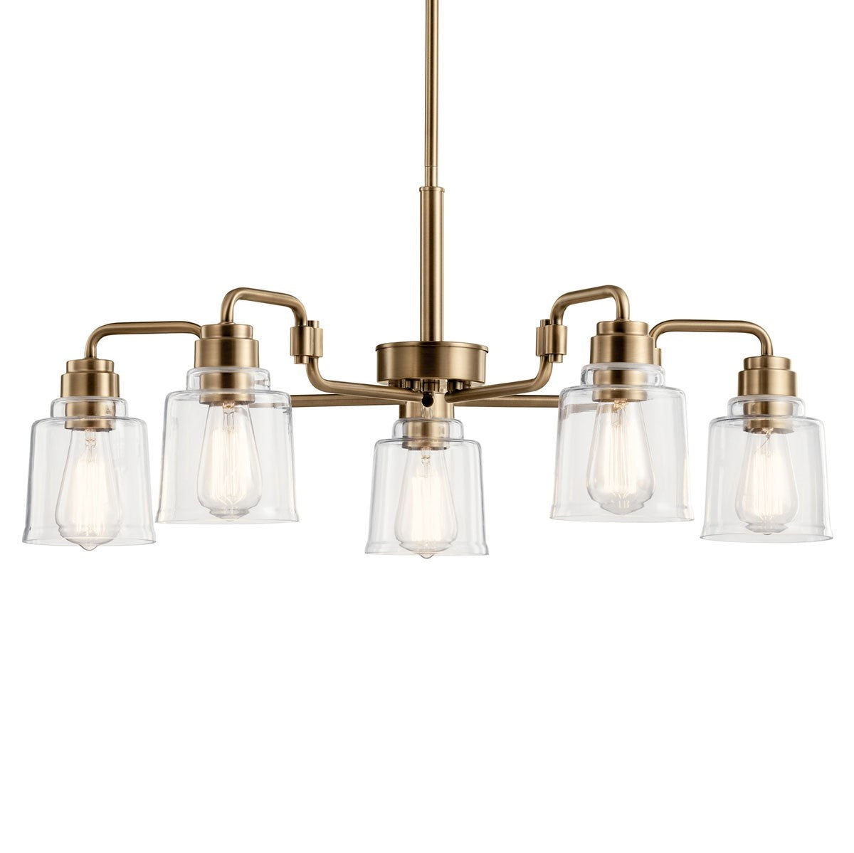 Kichler - 52398WBR - Five Light Chandelier - Aivian - Weathered Brass