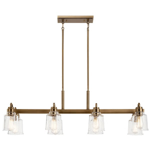 Kichler - 52400WBR - Eight Light Linear Chandelier - Aivian - Weathered Brass