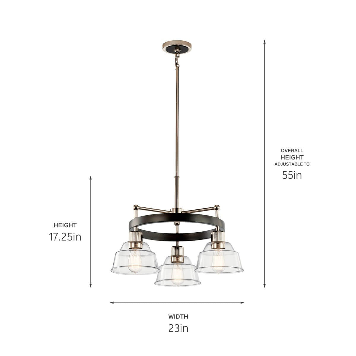 Kichler - 52402PN - Three Light Chandelier - Eastmont - Polished Nickel