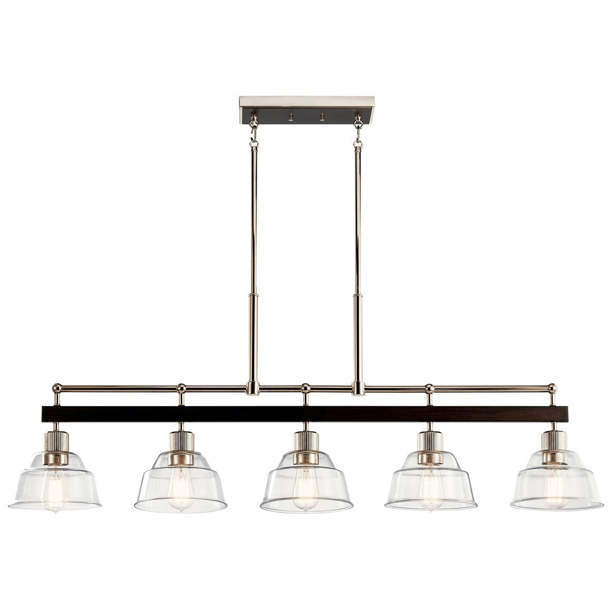 Kichler - 52404PN - Five Light Linear Chandelier - Eastmont - Polished Nickel