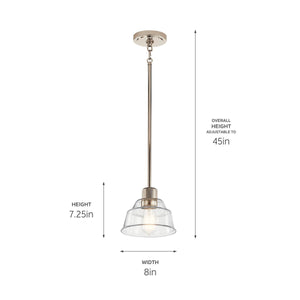 Kichler - 52405PN - One Light Mini Pendant - Eastmont - Polished Nickel