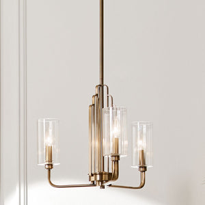 Kichler - 52410BNB - Three Light Chandelier - Kimrose - Brushed Natural Brass