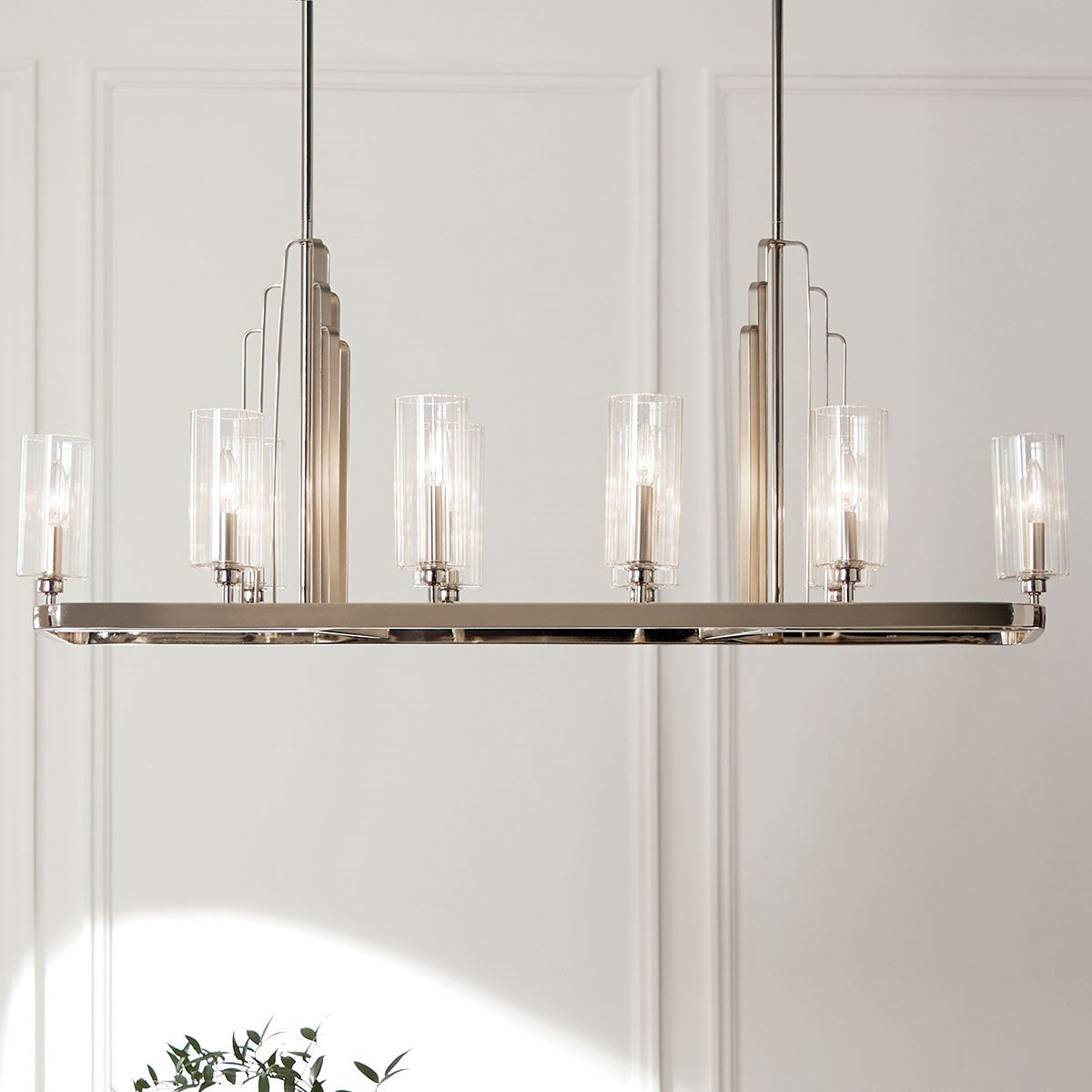 Kichler - 52413PN - Ten Light Linear Chandelier - Kimrose - Polished Nickel