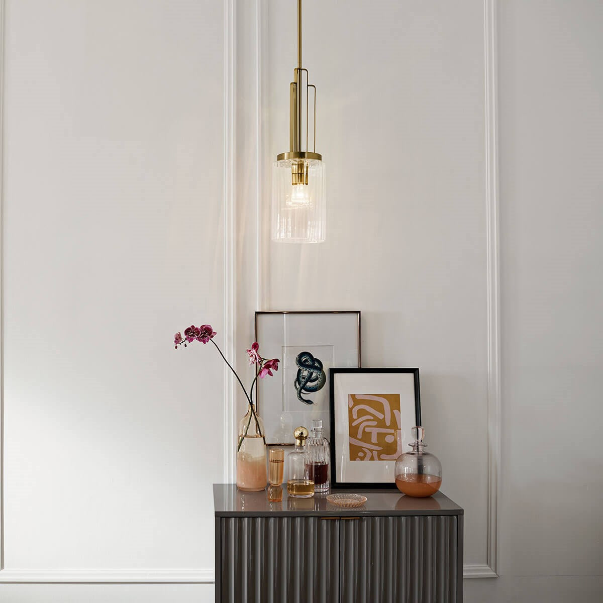 Kichler - 52414BNB - One Light Mini Pendant - Kimrose - Brushed Natural Brass