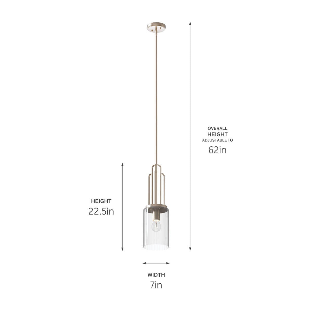 Kichler - 52414PN - One Light Mini Pendant - Kimrose - Polished Nickel