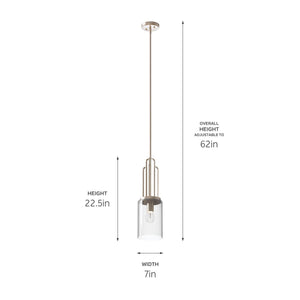 Kichler - 52414PN - One Light Mini Pendant - Kimrose - Polished Nickel