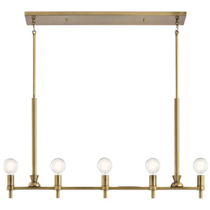 Kichler - 52425BNB - Five Light Linear Chandelier - Torvee - Brushed Natural Brass