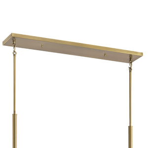 Kichler - 52425BNB - Five Light Linear Chandelier - Torvee - Brushed Natural Brass