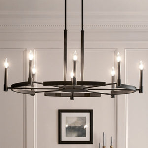 Kichler - 52429BK - Eight Light Chandelier - Tolani - Black