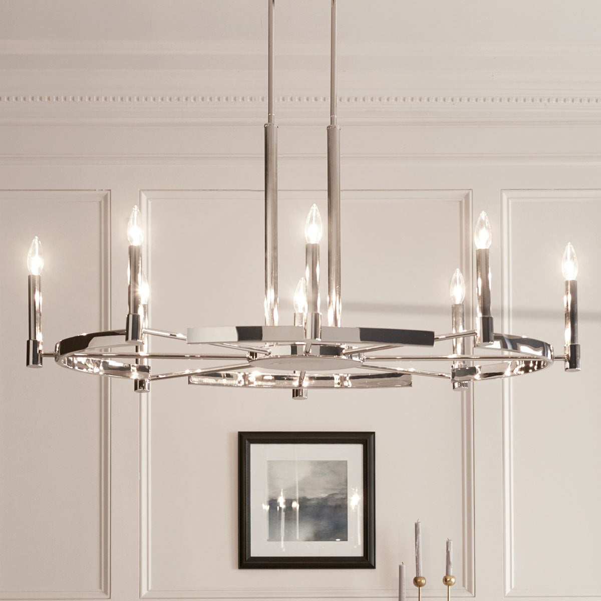 Kichler - 52429PN - Eight Light Chandelier - Tolani - Polished Nickel