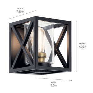 Kichler - 55063BK - One Light Wall Sconce - Moorgate - Black