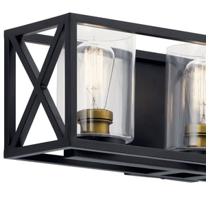 Kichler - 55065BK - Three Light Bath - Moorgate - Black