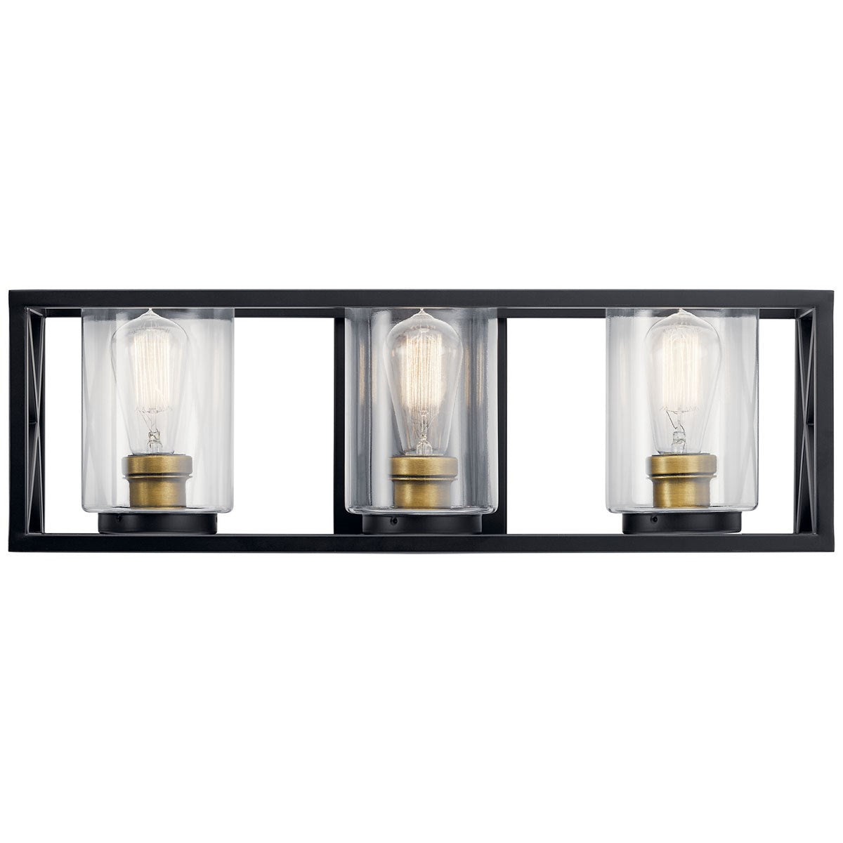 Kichler - 55065BK - Three Light Bath - Moorgate - Black