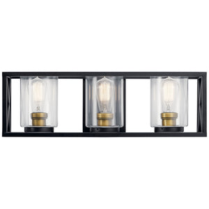 Kichler - 55065BK - Three Light Bath - Moorgate - Black