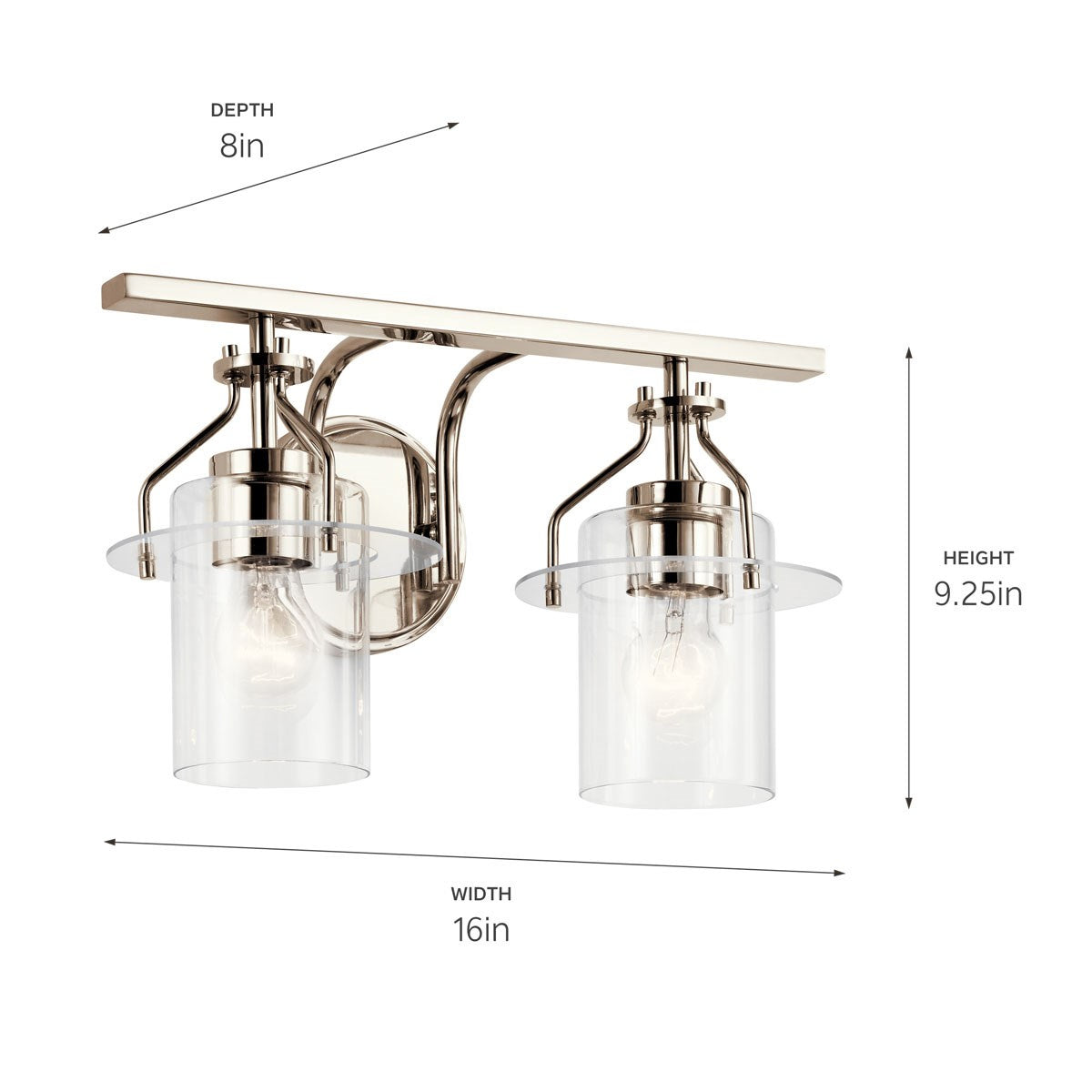 Kichler - 55078PN - Two Light Bath - Everett - Polished Nickel