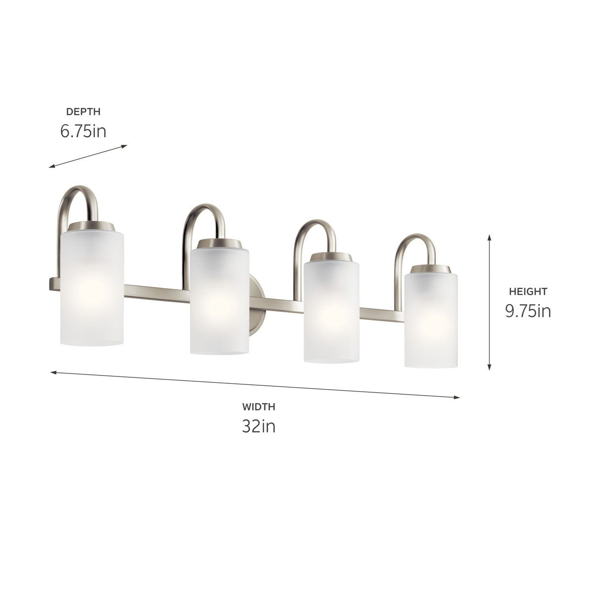 Kichler - 55088NI - Four Light Bath - Kennewick - Brushed Nickel