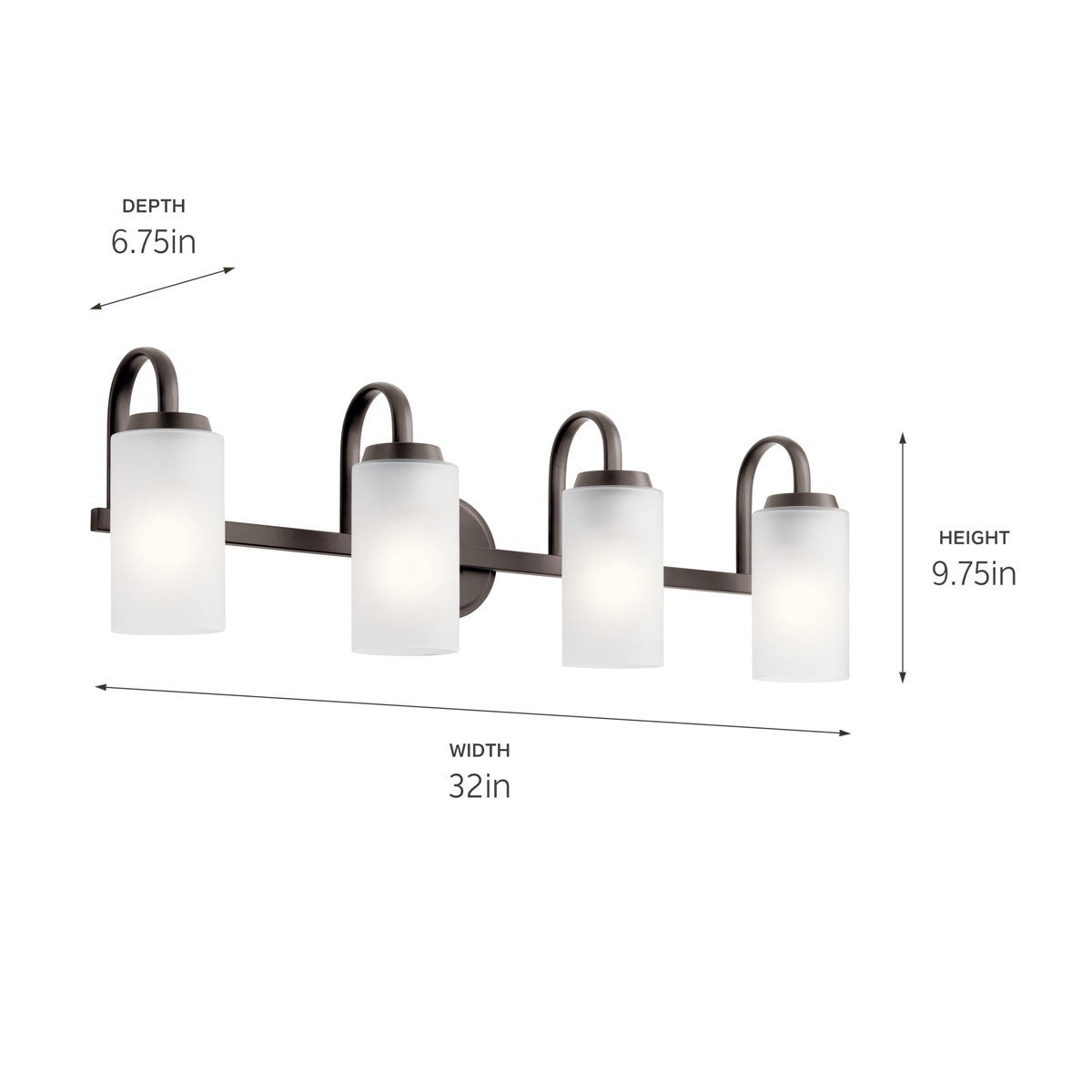 Kichler - 55088OZ - Four Light Bath - Kennewick - Olde Bronze