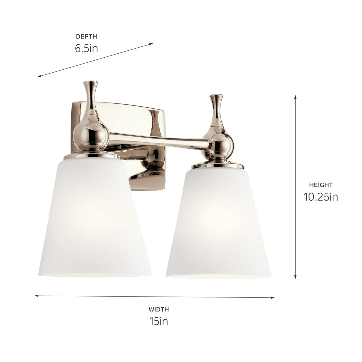 Kichler - 55091PN - Two Light Bath - Cosabella - Polished Nickel