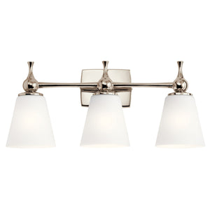 Kichler - 55092PN - Three Light Bath - Cosabella - Polished Nickel