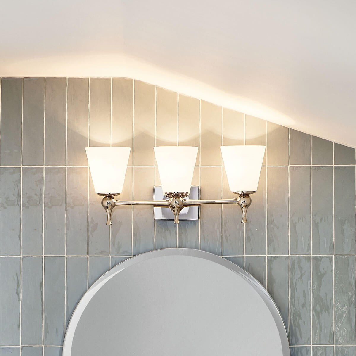 Kichler - 55092PN - Three Light Bath - Cosabella - Polished Nickel