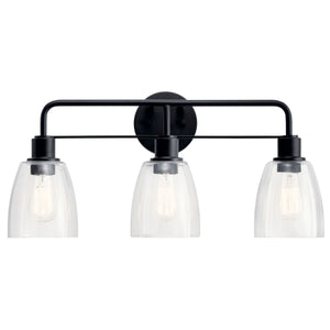 Kichler - 55102BK - Three Light Bath - Meller - Black