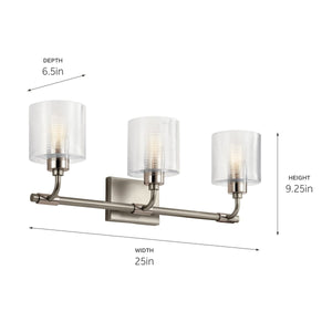 Kichler - 55107SN - Three Light Bath - Harvan - Satin Nickel