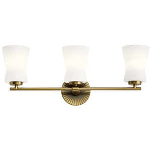 Kichler - 55117BNB - Three Light Bath - Brianne - Brushed Natural Brass