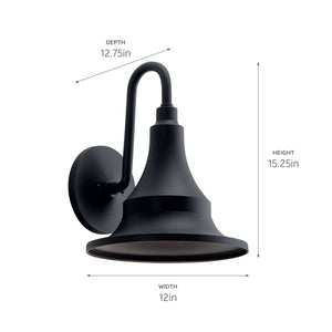 Kichler - 59055BKT - One Light Outdoor Wall Mount - Hampshire - Textured Black