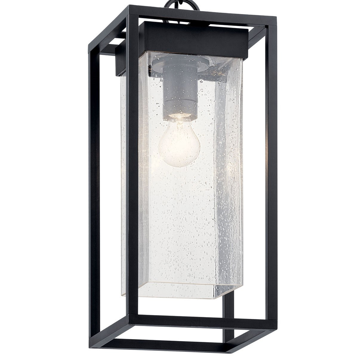 Kichler - 59064BSL - One Light Outdoor Pendant - Mercer - Black with Silver Highlights