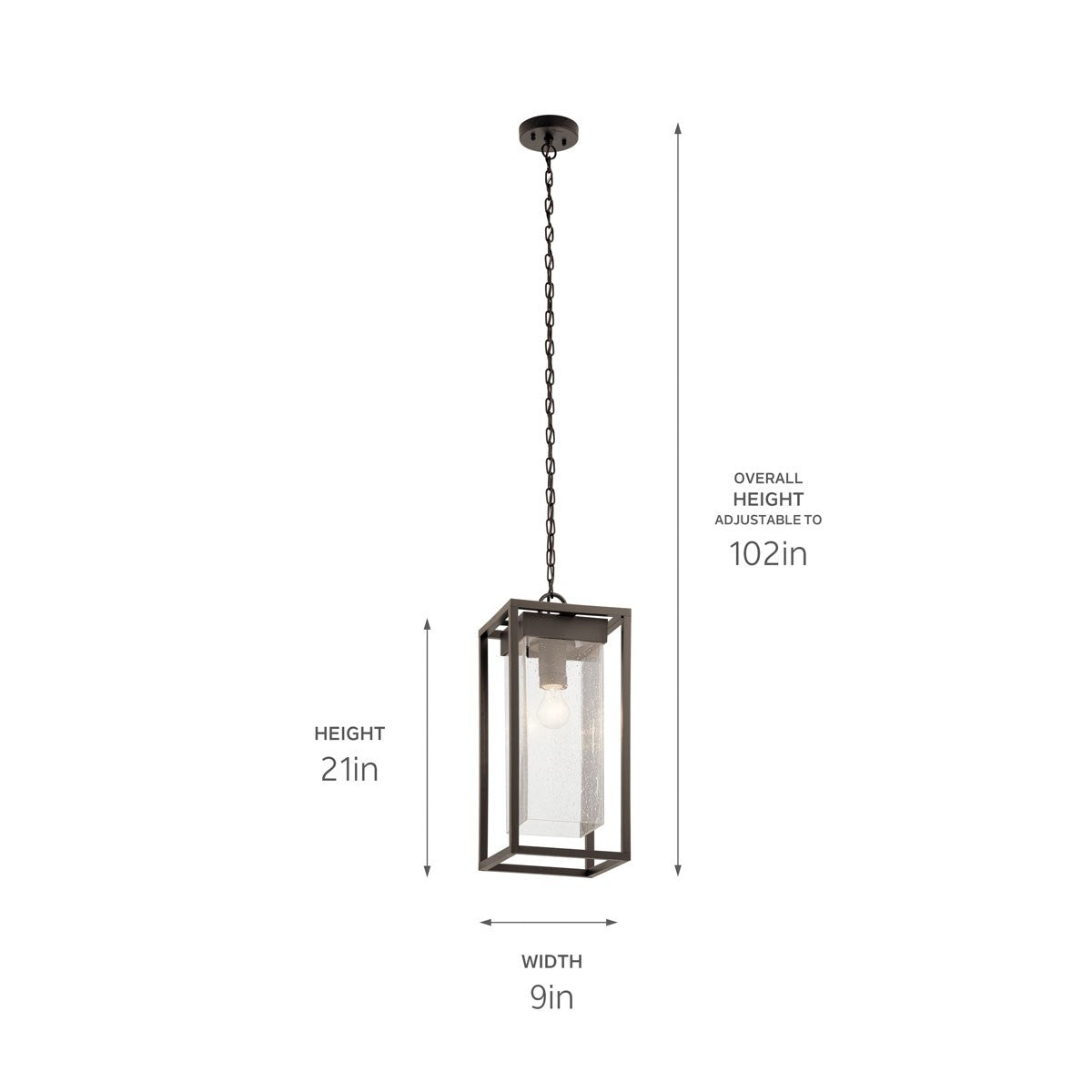 Kichler - 59064OZ - One Light Outdoor Pendant - Mercer - Olde Bronze