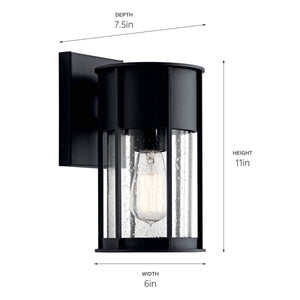 Kichler - 59079BKT - One Light Outdoor Wall Mount - Camillo - Textured Black