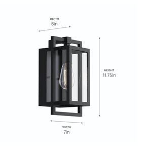 Kichler - 59085BK - One Light Outdoor Wall Mount - Goson - Black