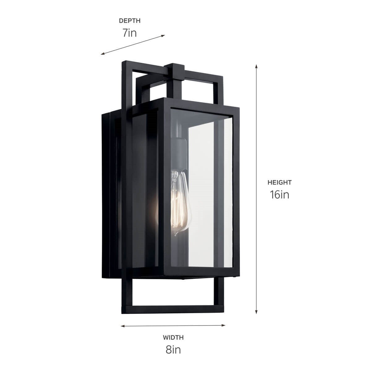 Kichler - 59086BK - One Light Outdoor Wall Mount - Goson - Black