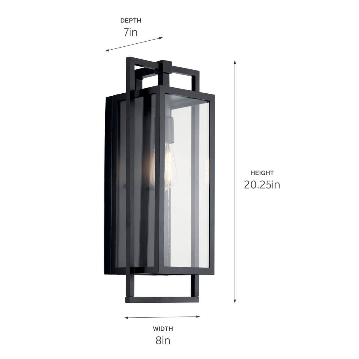 Kichler - 59087BK - One Light Outdoor Wall Mount - Goson - Black