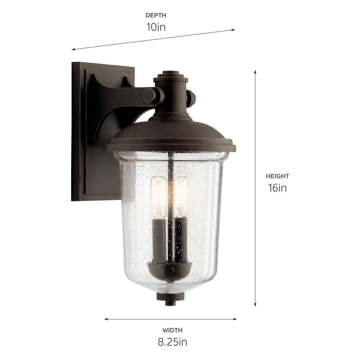 Kichler - 59094OZ - Two Light Outdoor Wall Mount - Harmont - Olde Bronze