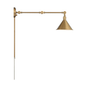 Nuvo Lighting - 60-7361 - One Light Swing Arm Wall Lamp - Delancey - Burnished Brass