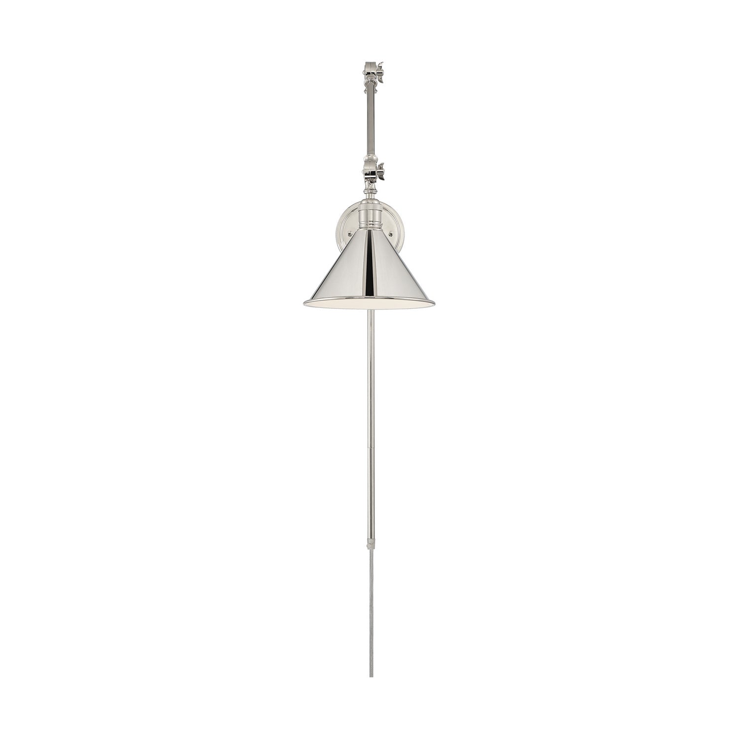 Nuvo Lighting - 60-7362 - One Light Swing Arm Wall Lamp - Delancey - Polished Nickel