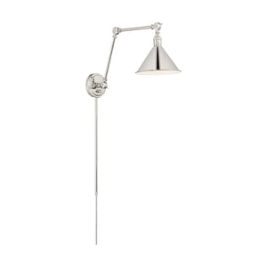 Nuvo Lighting - 60-7362 - One Light Swing Arm Wall Lamp - Delancey - Polished Nickel