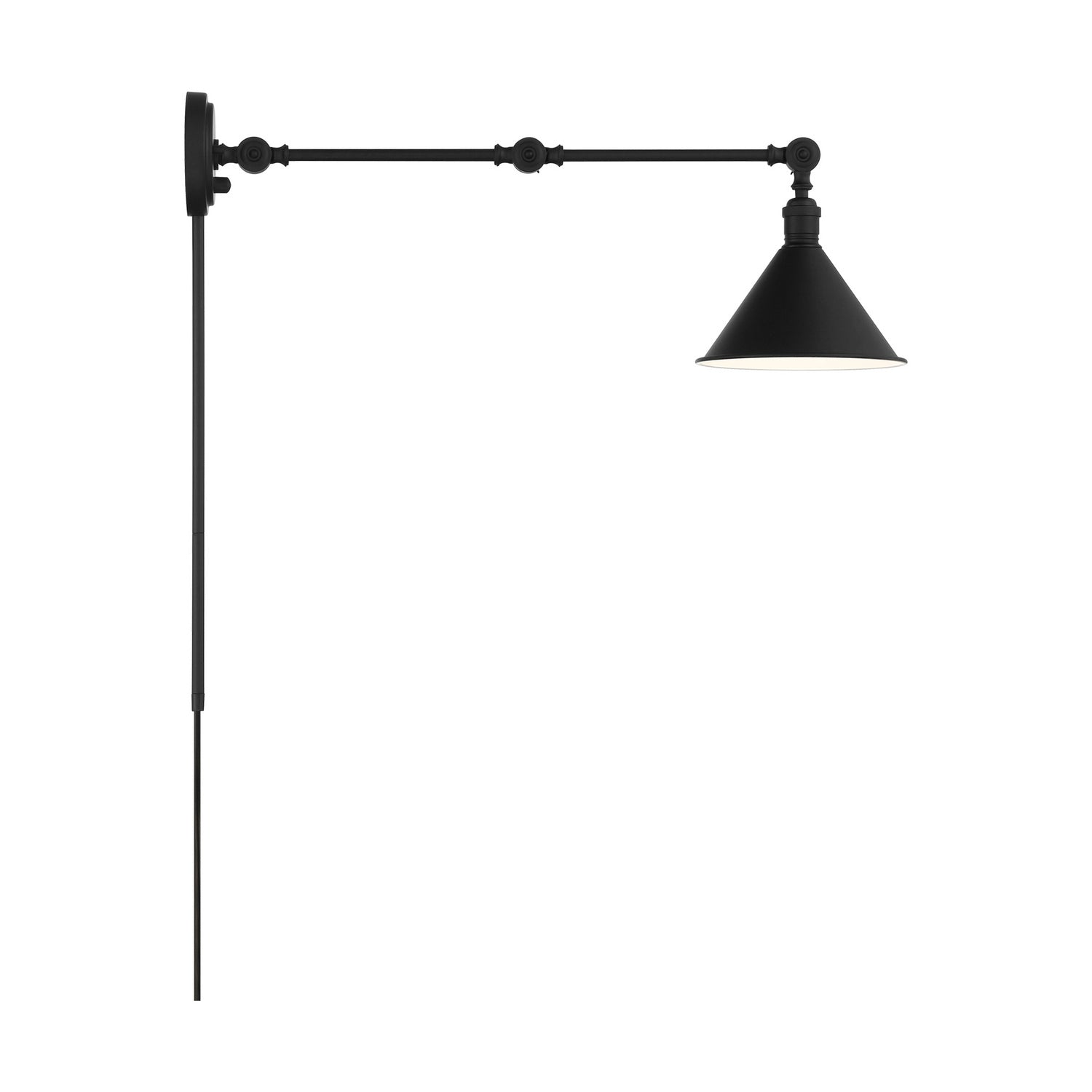 Nuvo Lighting - 60-7363 - One Light Swing Arm Wall Lamp - Delancey - Matte Black