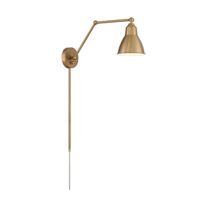 Nuvo Lighting - 60-7364 - One Light Swing Arm Wall Lamp - Fulton - Burnished Brass